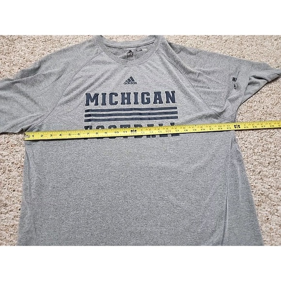 Adidas Climalite University Of Michigan Football Shirt Size XL Gray - Picture 7 of 13